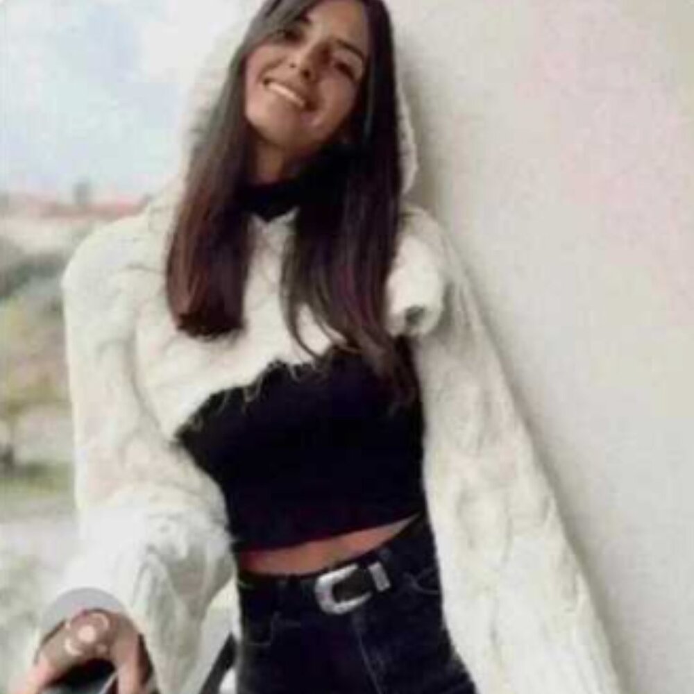 Zara NEW Cream Cable Knit Wool Arm Warmer/Cropped Sweater with Hood